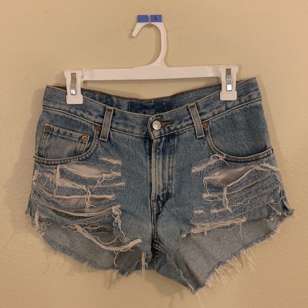 Levi’s 550 Ripped Jean Shorts